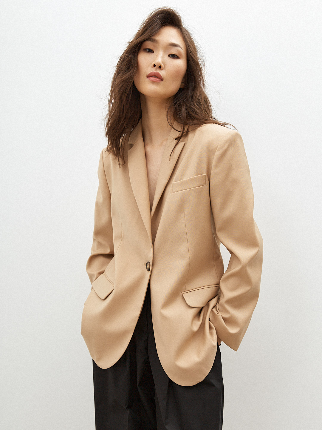 Пиджак прямого кроя из шерсти