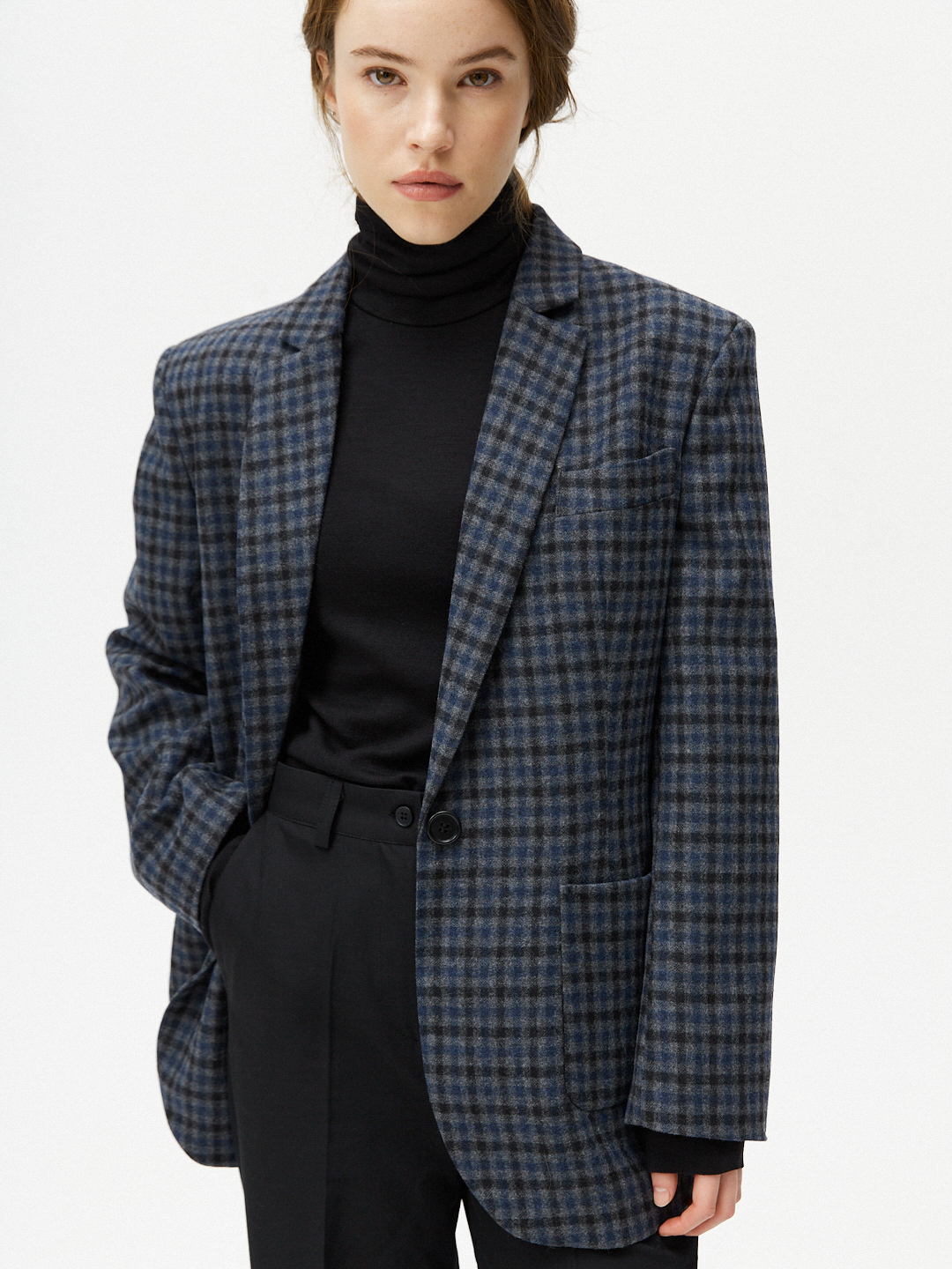 Жакет оверсайз в клетку