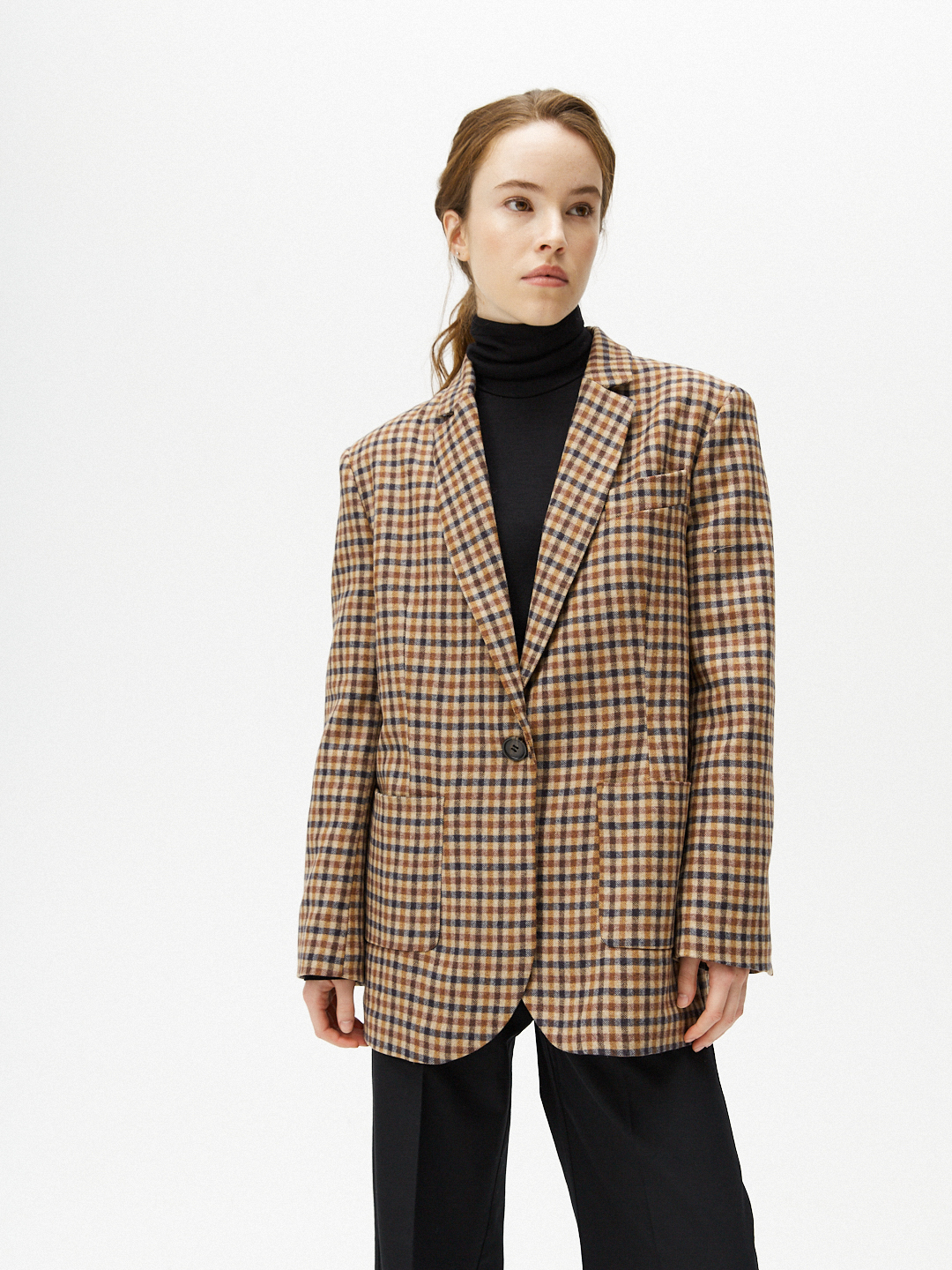 Жакет оверсайз в клетку