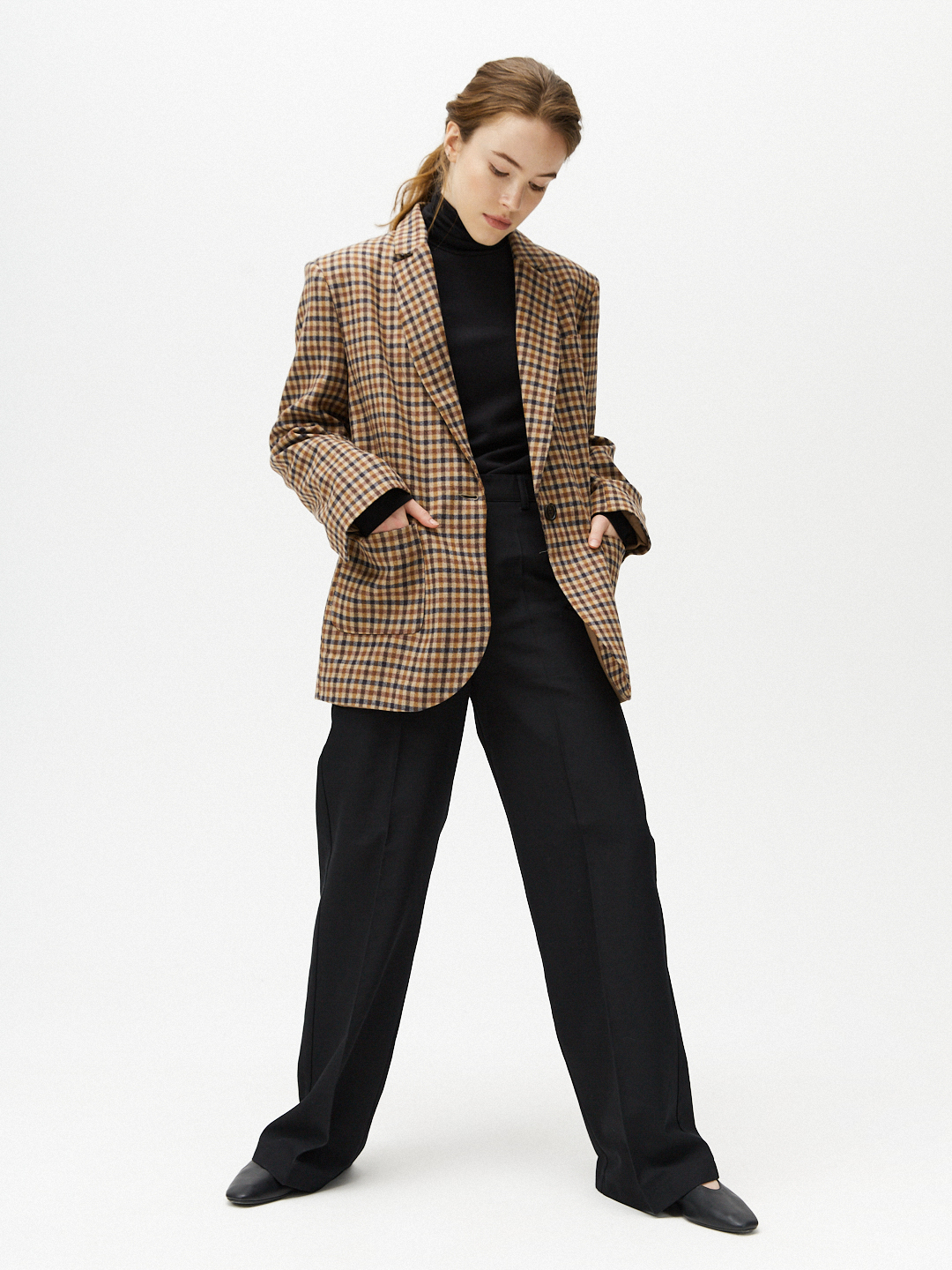 Жакет оверсайз в клетку