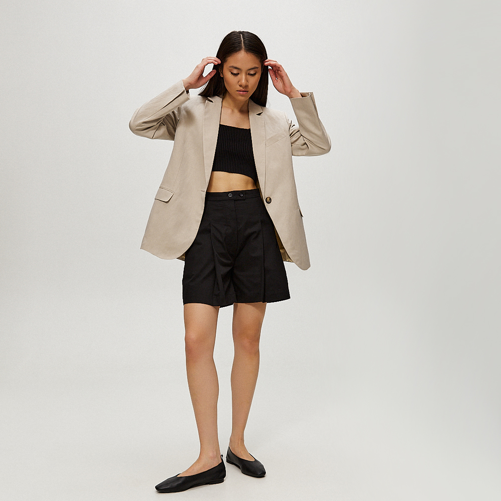 Пиджак прямого кроя изо льна