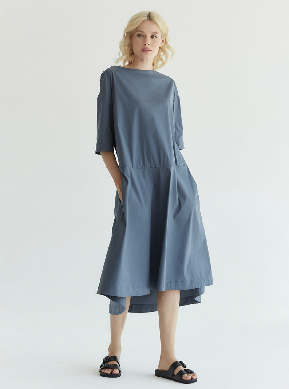 Платье миди из хлопка