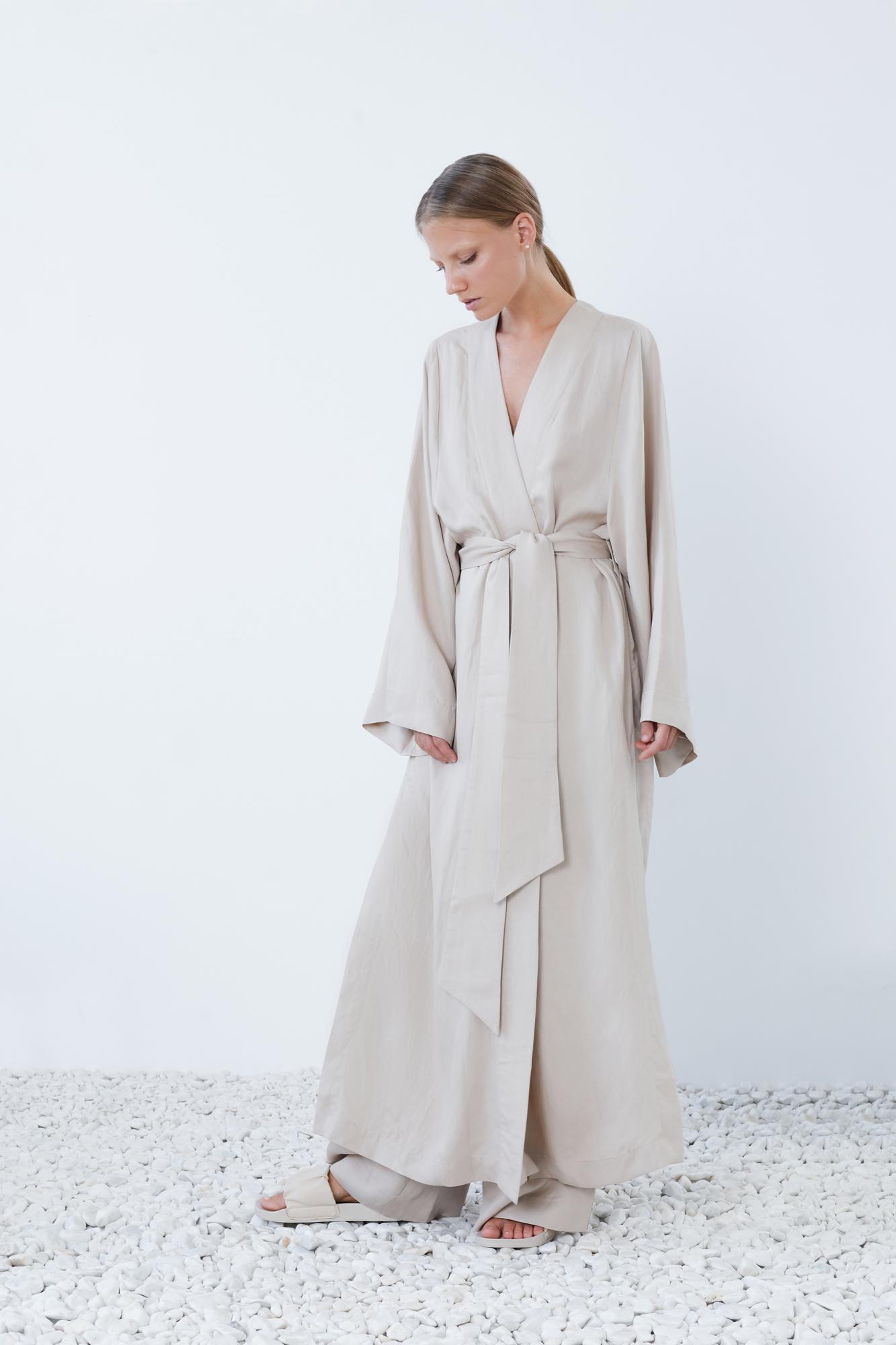 Кимоно с разрезами изо льна