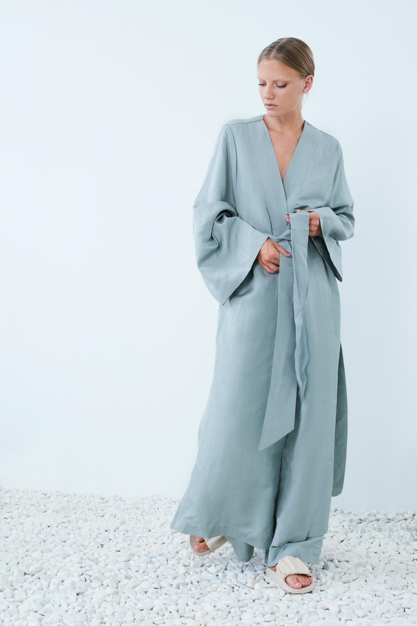 Кимоно с разрезами изо льна