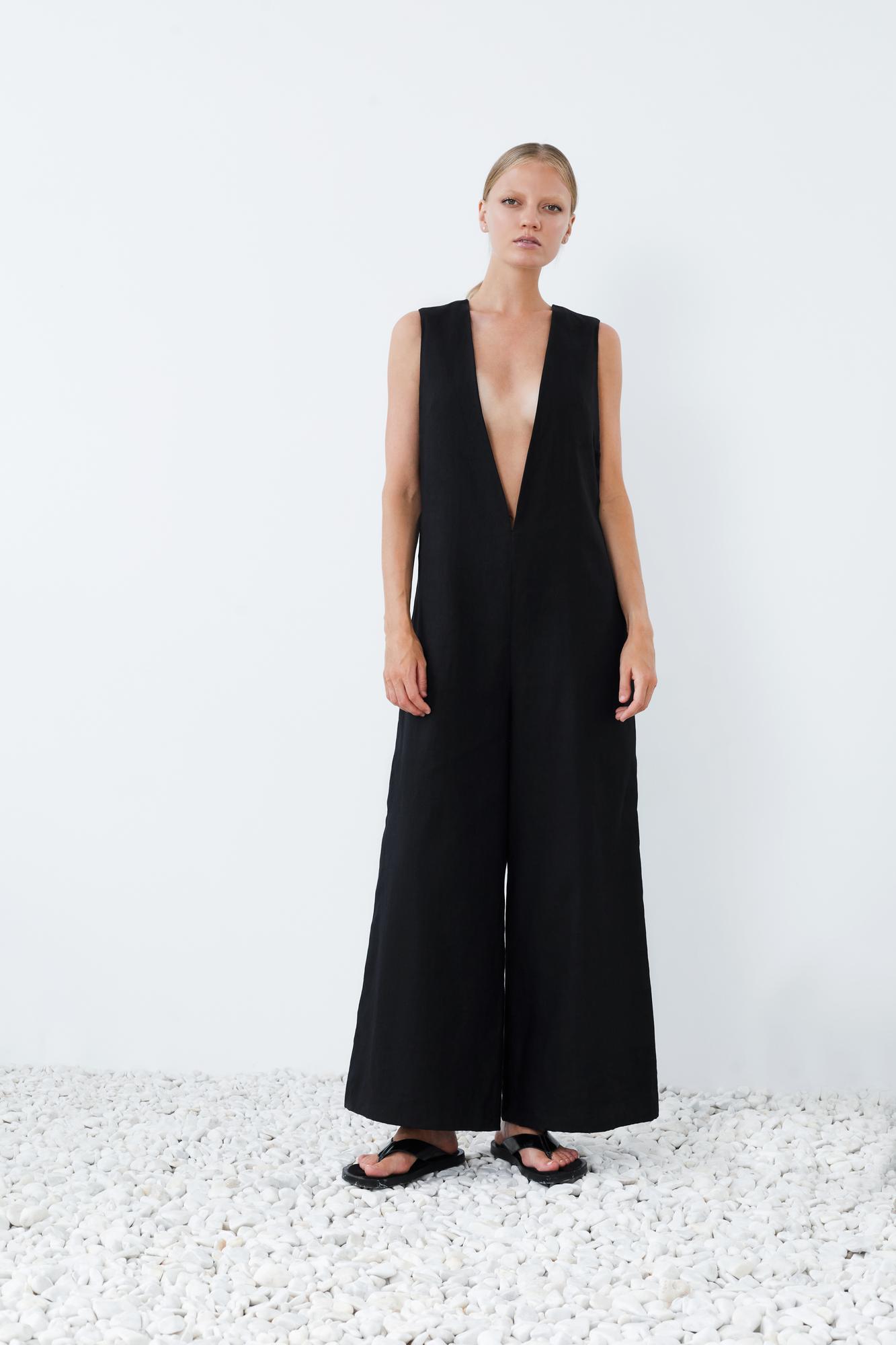 Комбинезон свободного кроя изо льна