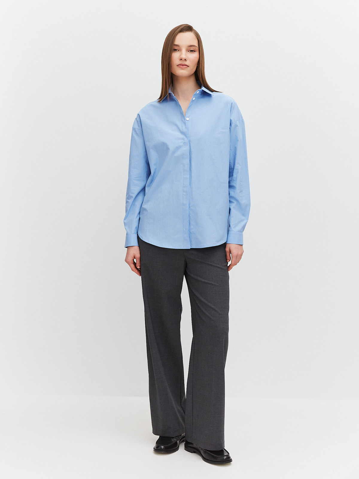 Брюки прямые из шерсти