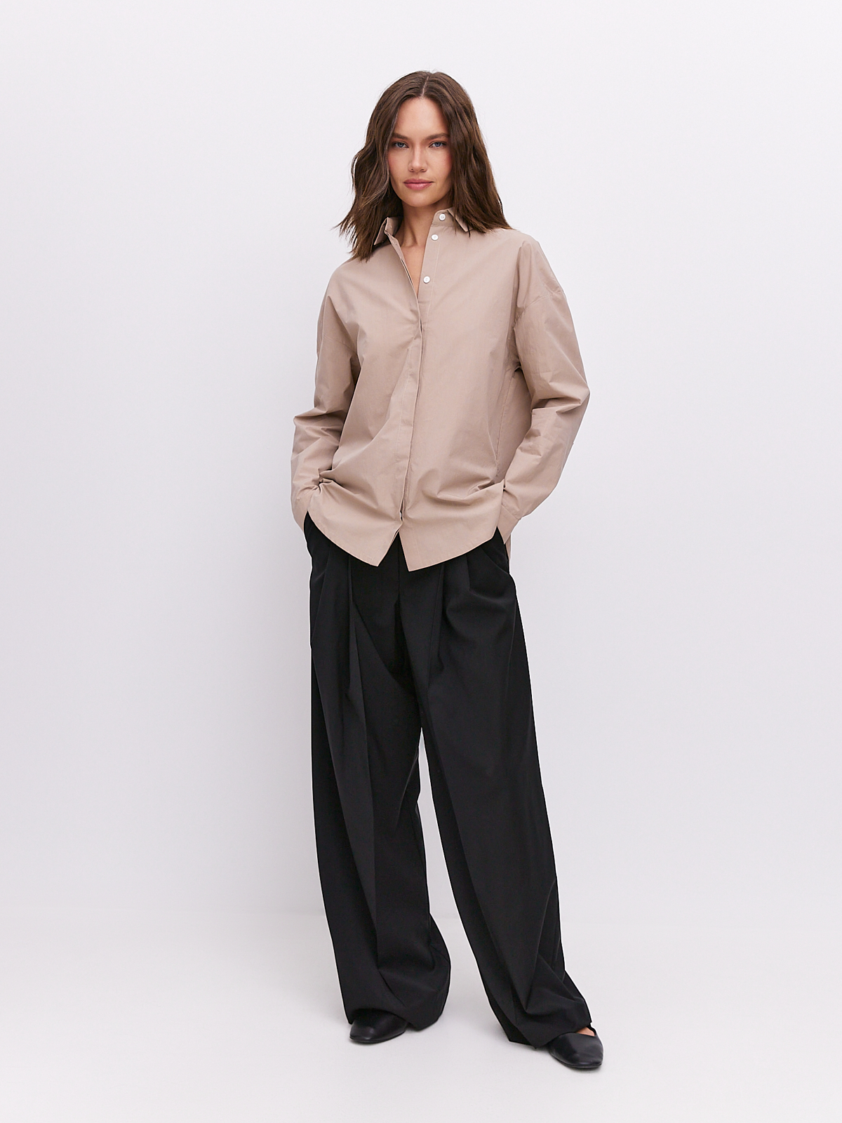 Рубашка свободная из хлопка