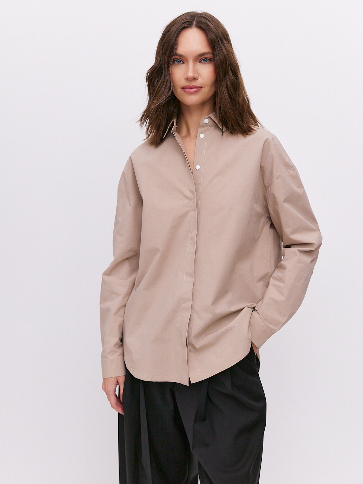 Рубашка свободная из хлопка