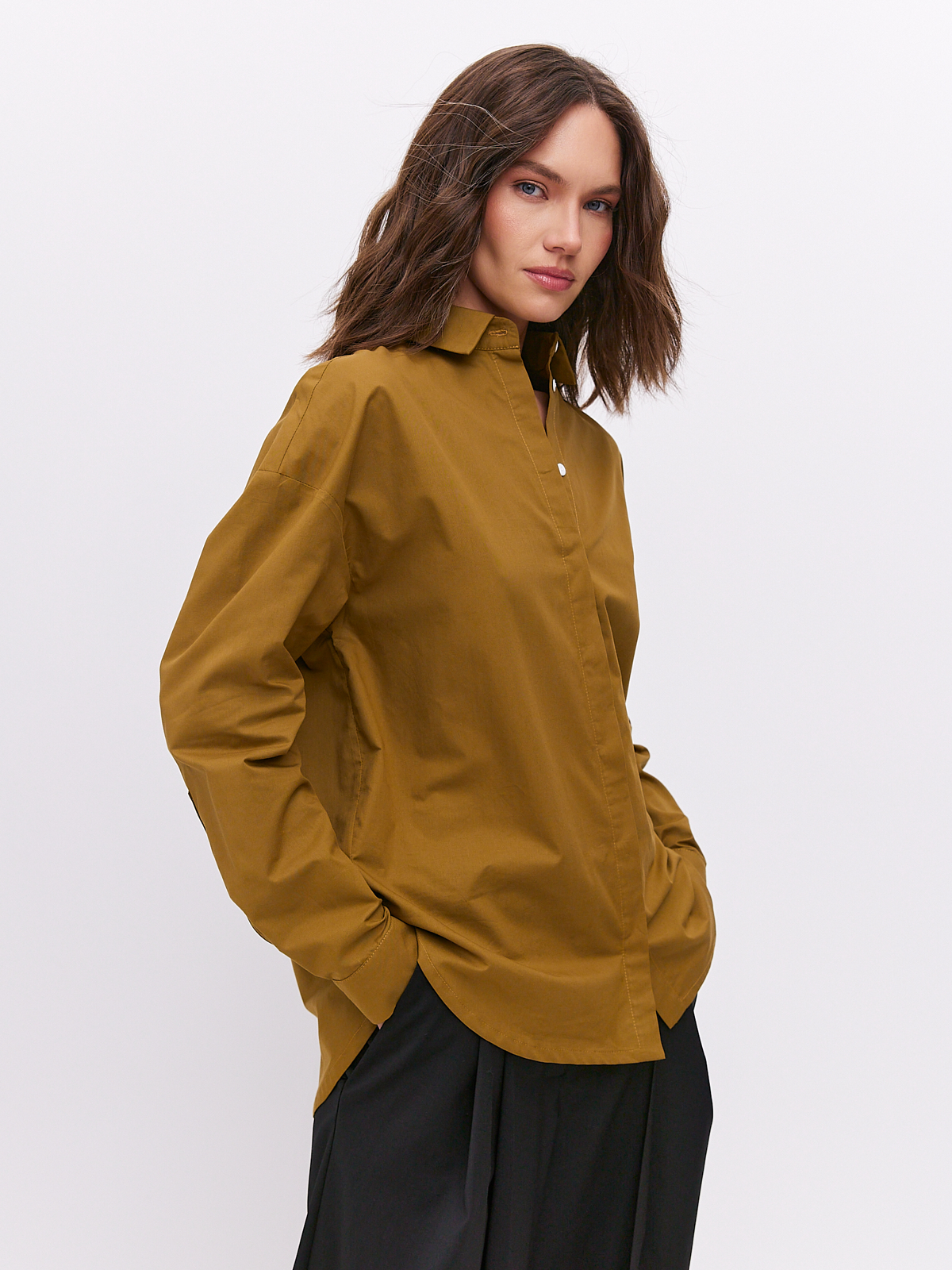 Рубашка свободная из хлопка