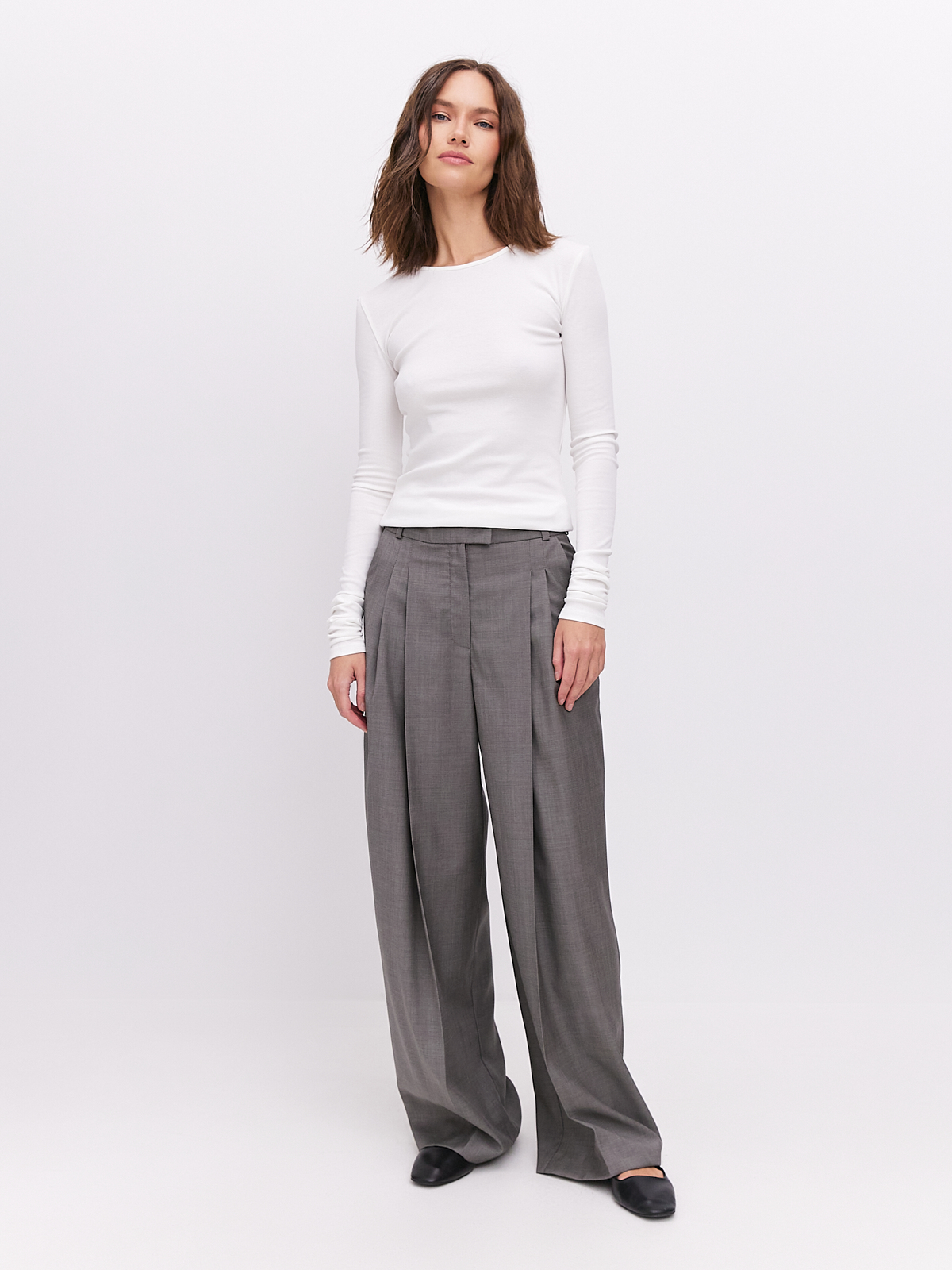 Брюки со складками