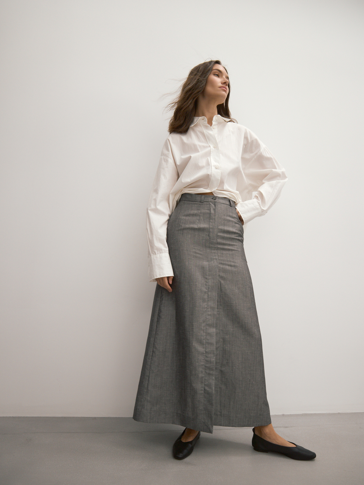 Юбка длинная со шлицами