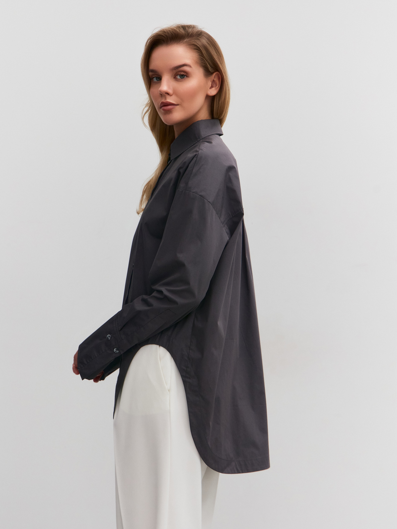 Рубашка оверсайз из хлопка