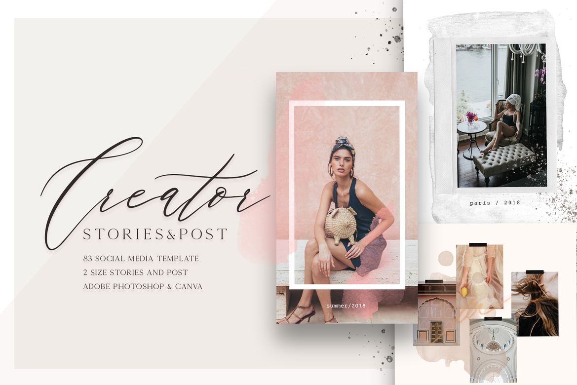 Creator Stories & Posts - 83 шаблона для постов и сторис