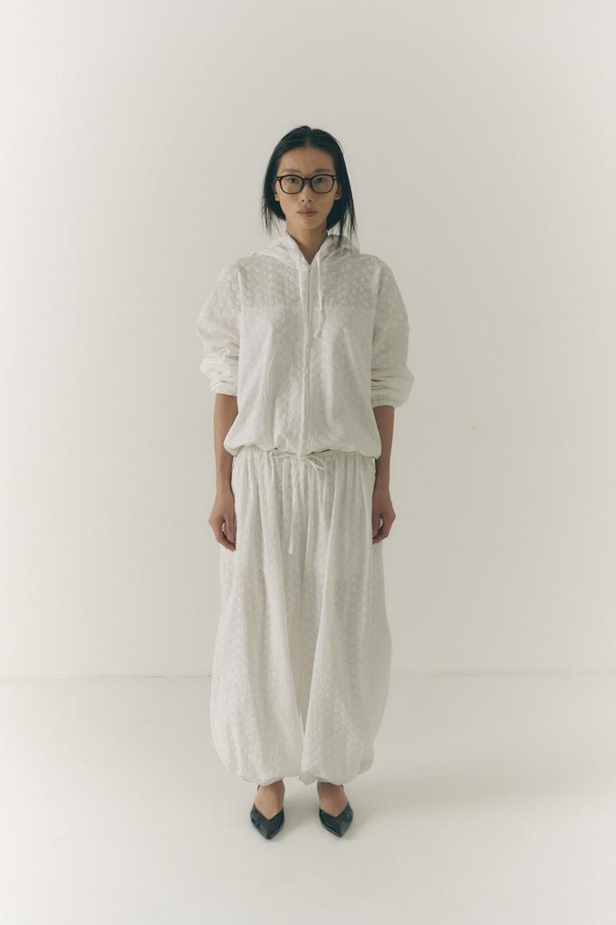 Шаровары «Flowers», молочный