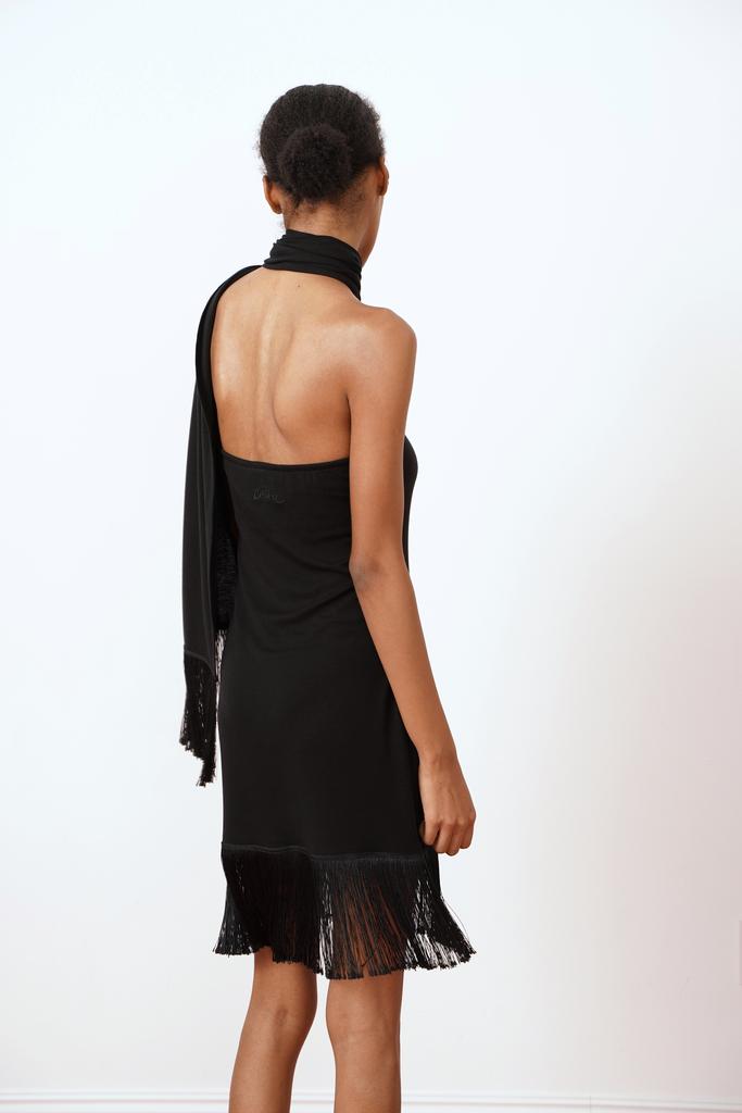 Платье с бахромой мини