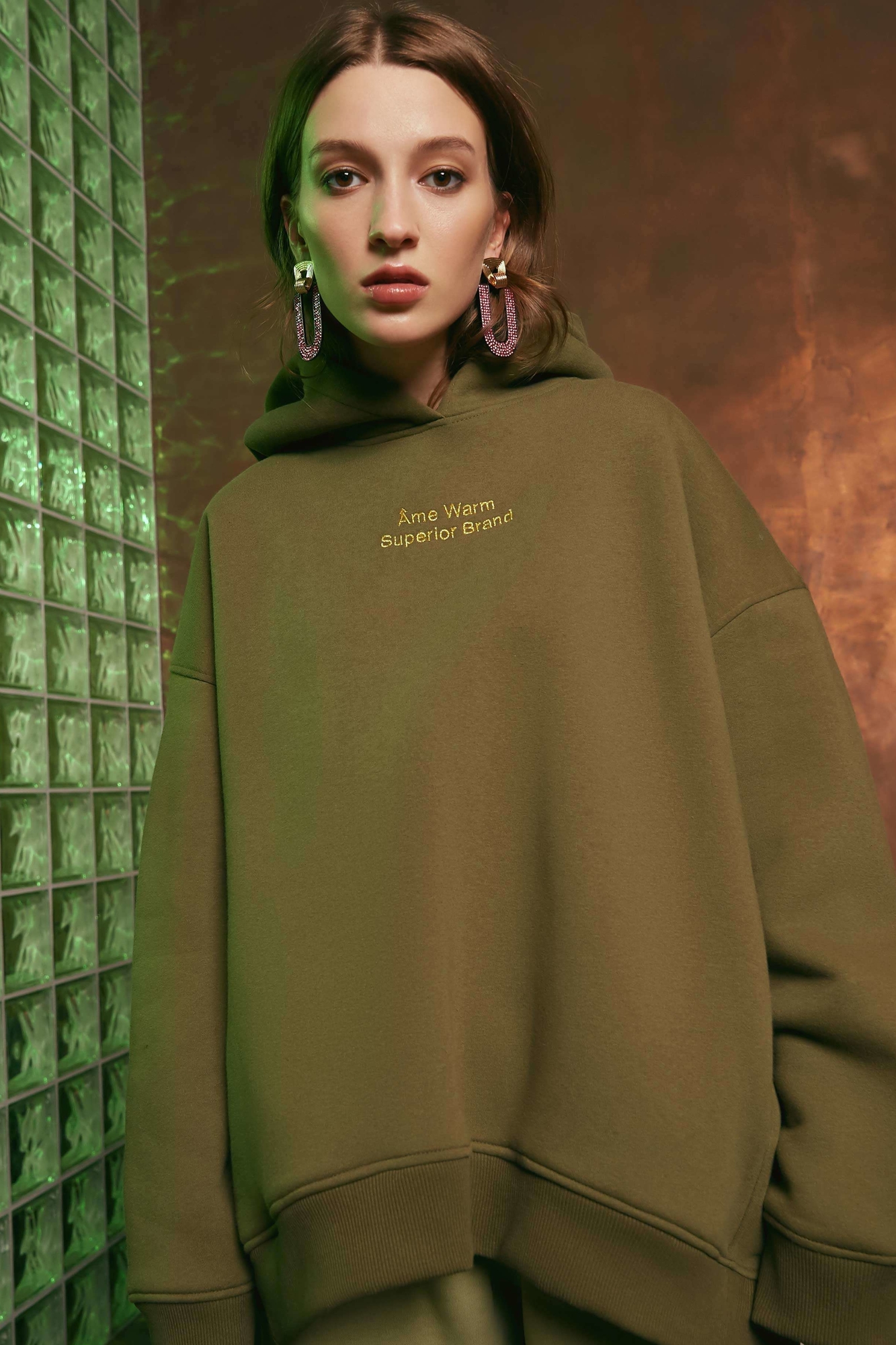 Oversize Худи " Basic / Dark Khaki "
