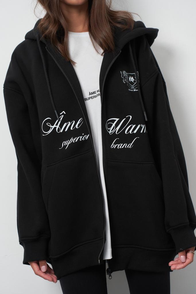 Оверсайз зип худи с застежкой на молнии