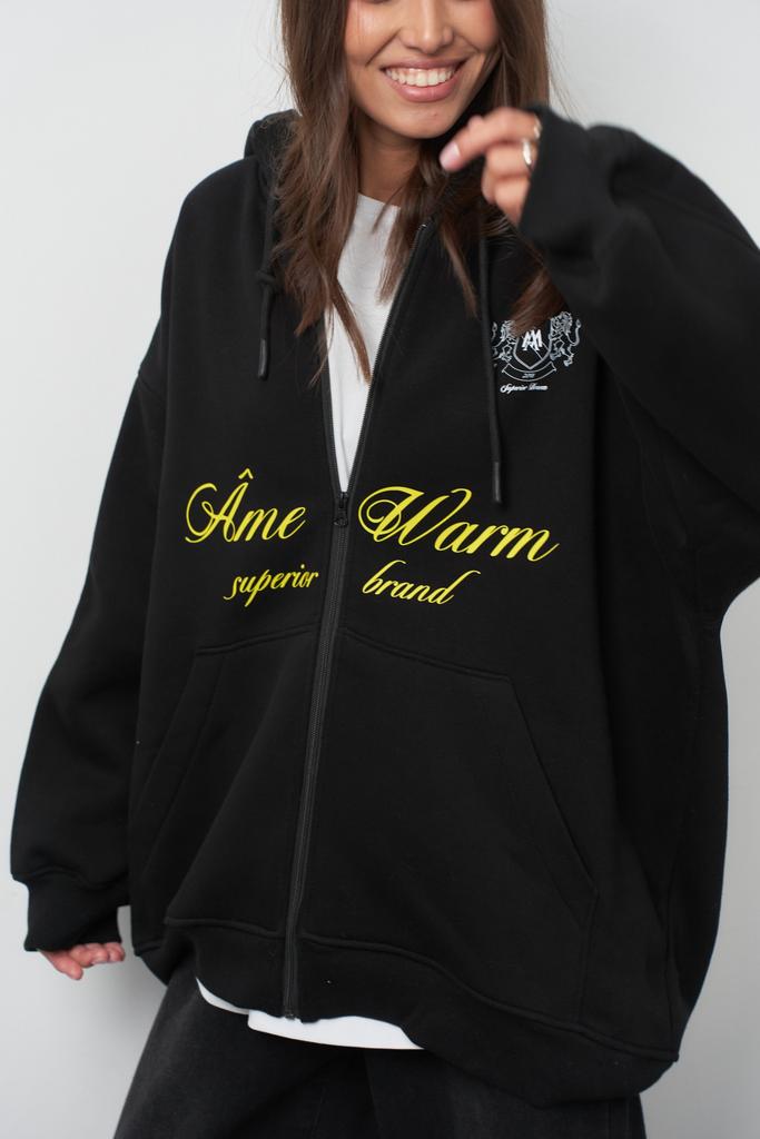 Оверсайз зип худи с застежкой на молнии