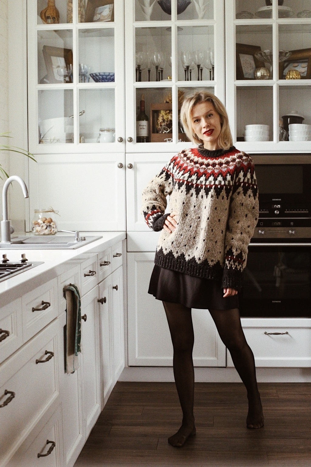 Джемпер с жаккардовым узором Nordic heater