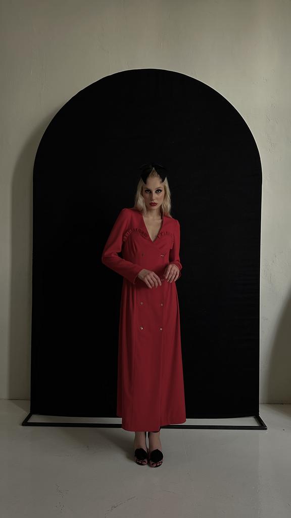 Двубортное платье (макси)