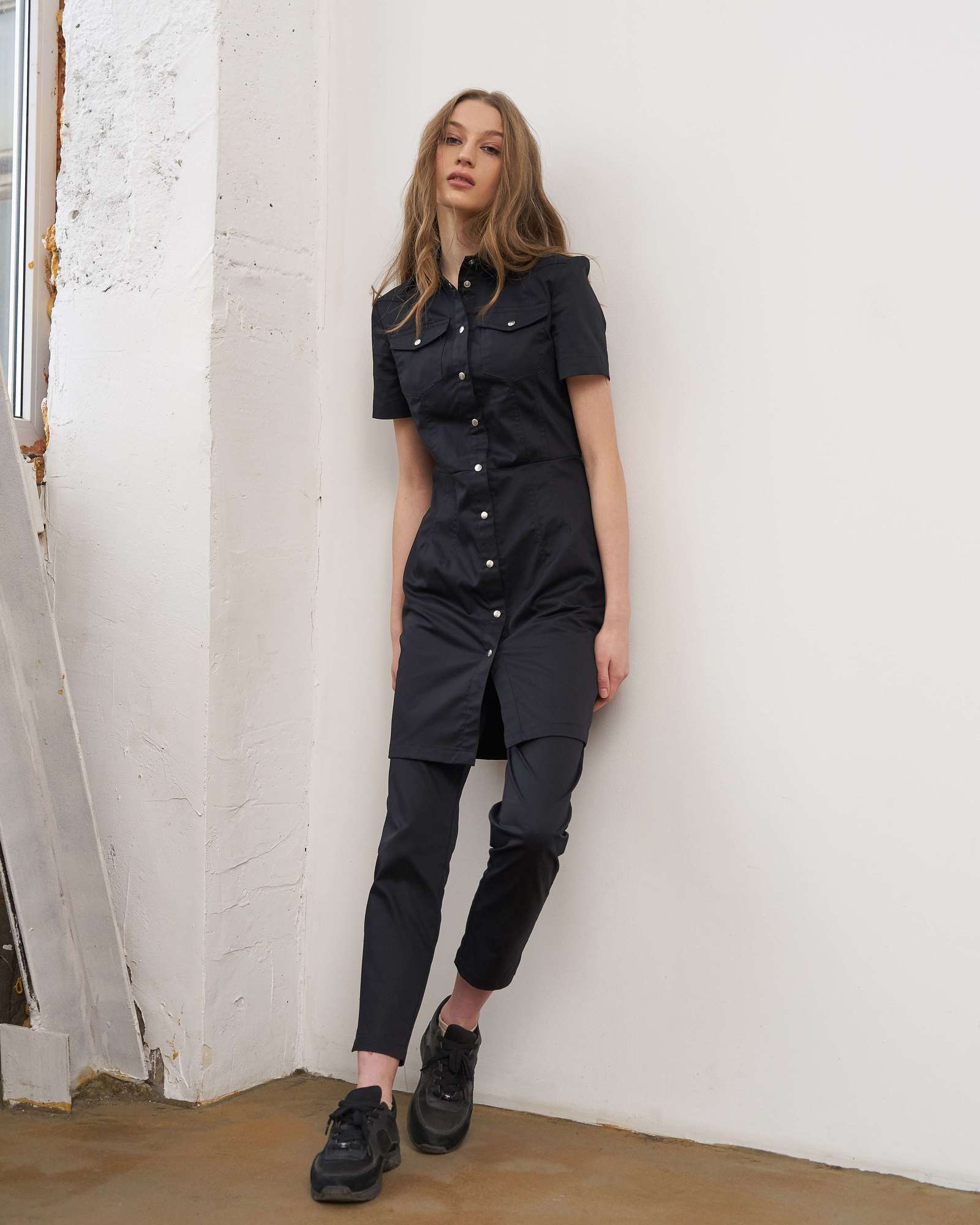 Халат чёрный KL 104