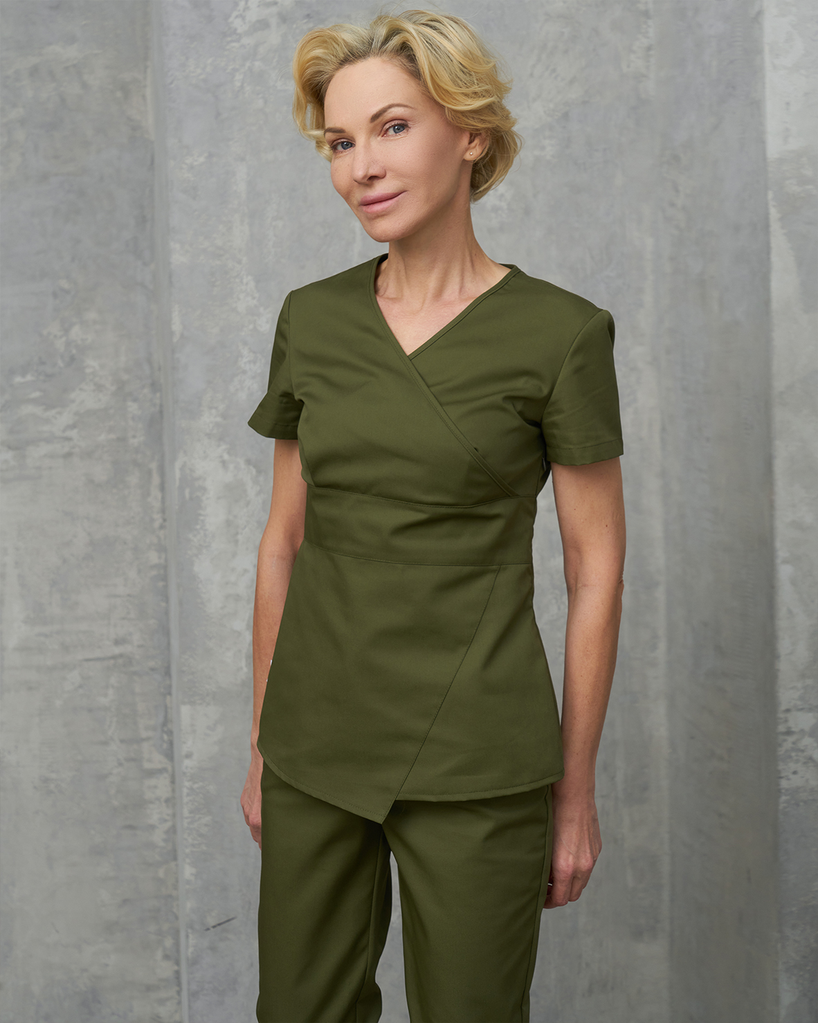 Блуза оливковая KL 202