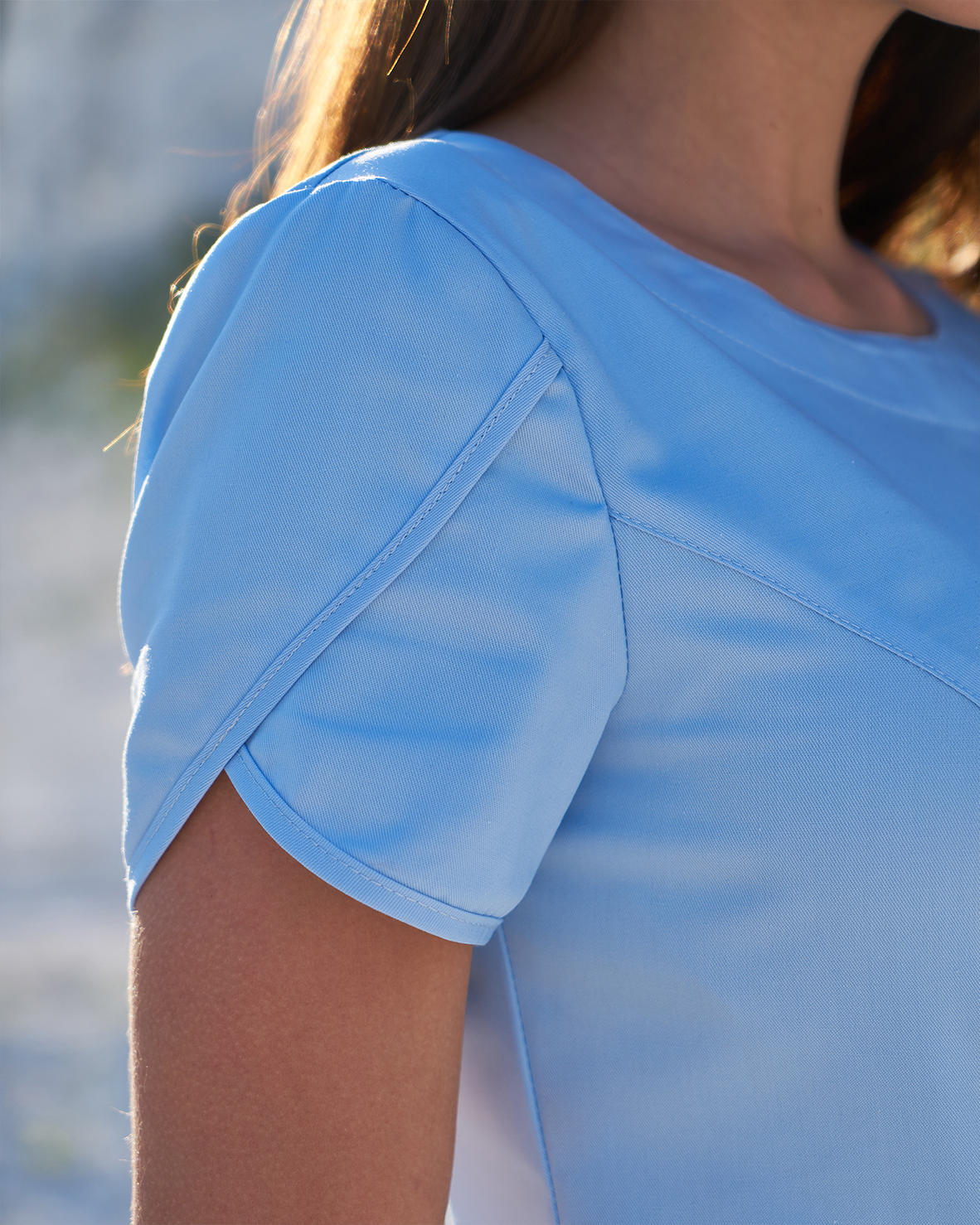 Блуза небесно-голубая KL206