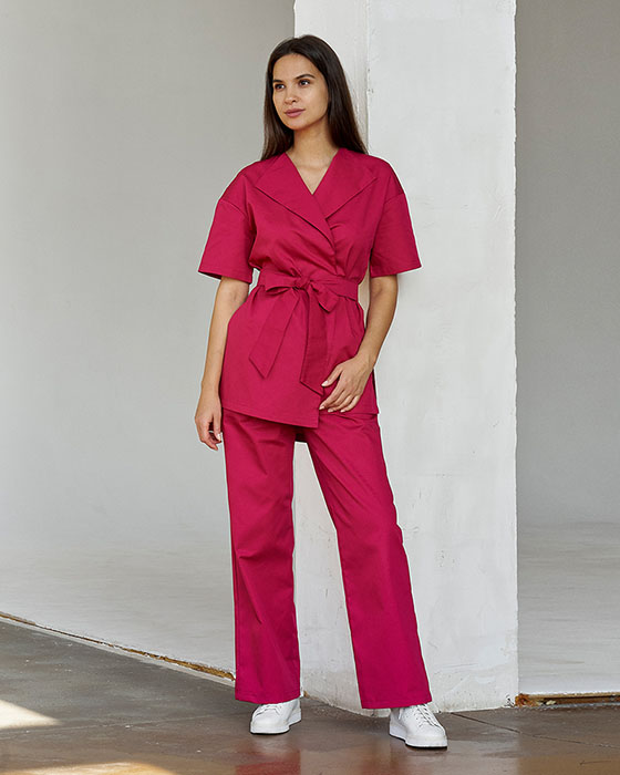 Блуза-кимоно маджента KL 209