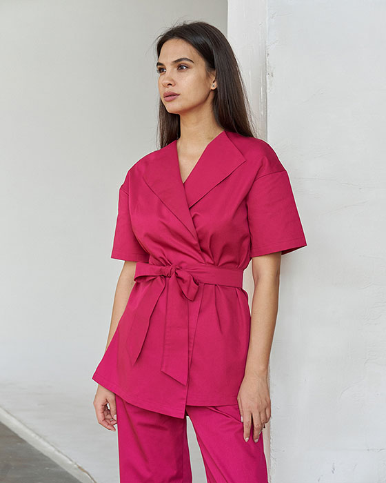 Блуза-кимоно маджента KL 209