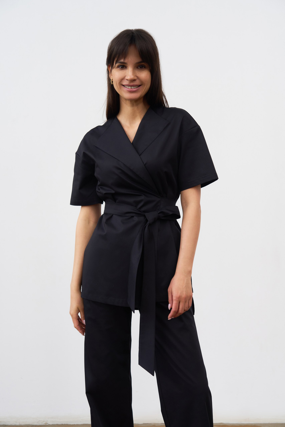 Блуза-кимоно чёрная KL 209