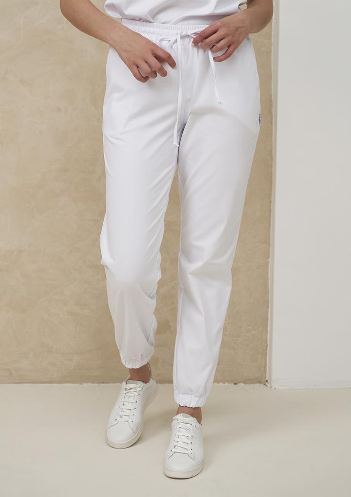 Брюки джоггеры белые KL 306