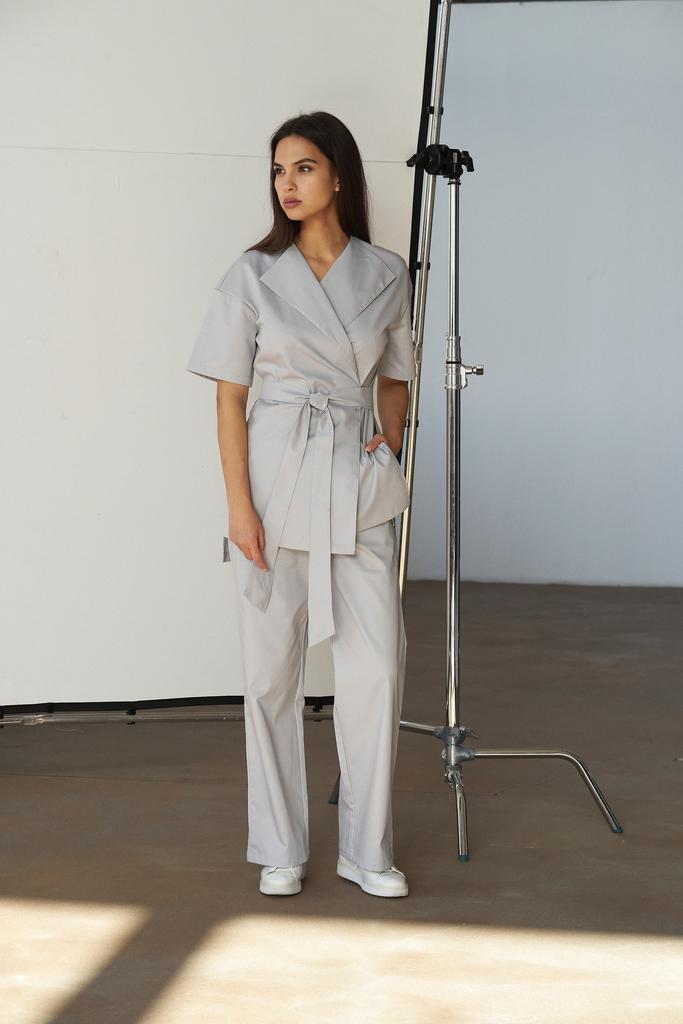 Брюки жемчужно-серые KL 308