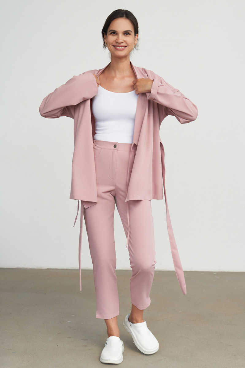 Брюки укороченные пудровые KL 302