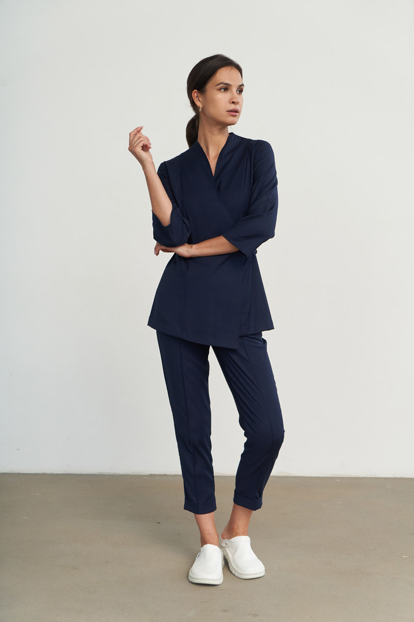 Брюки со стрелками синие KL 304