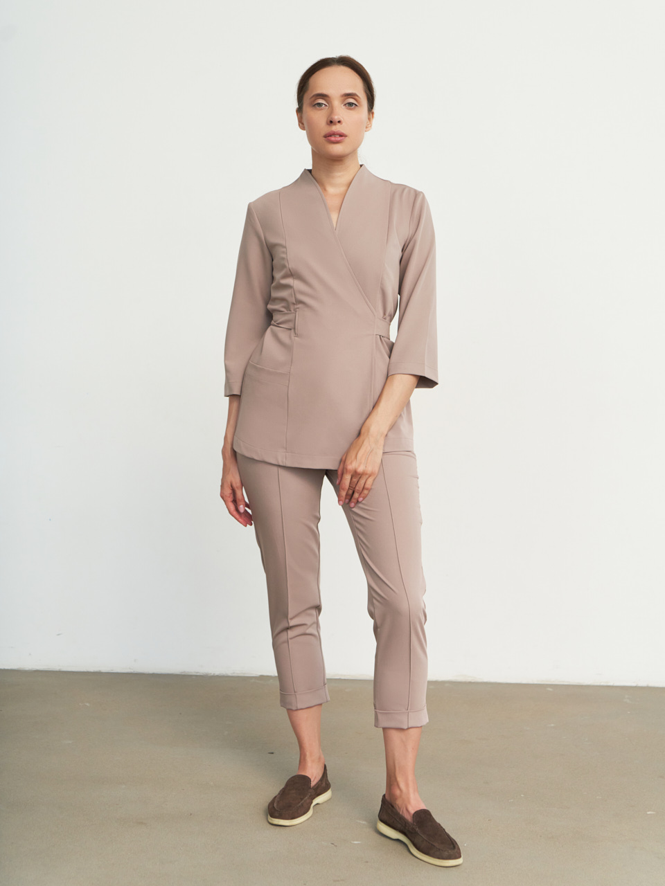 Брюки со стрелками мокко KL 304