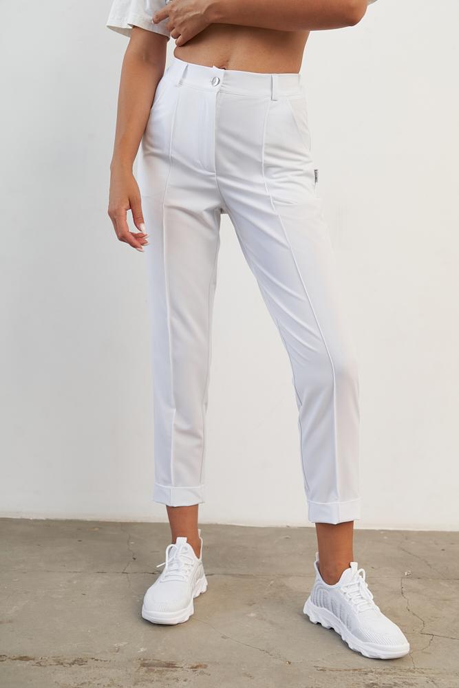 Брюки со стрелками белые KL 304