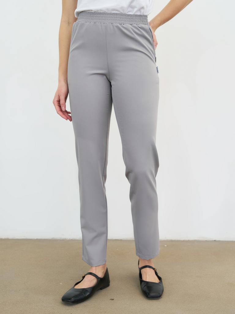 Брюки зауженные на поясе светло-серые KL 310