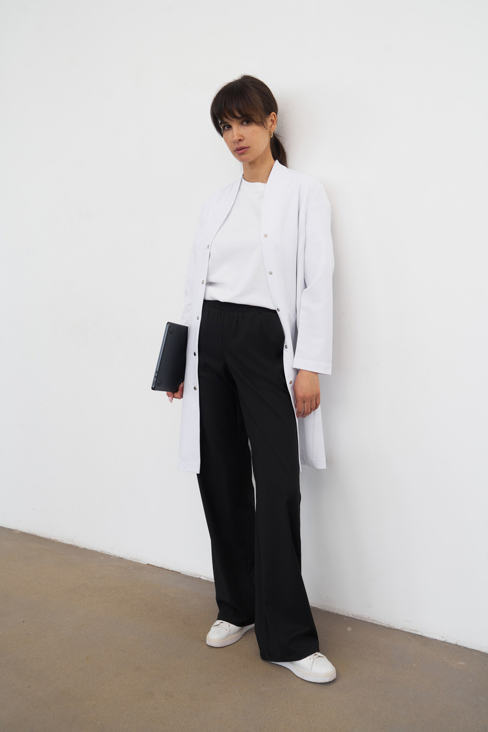 Прямой халат с поясом KL 108