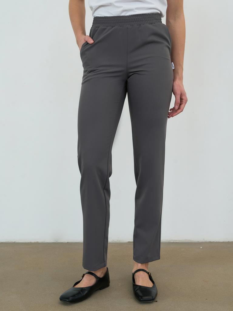 Брюки зауженные на поясе графит KL 310