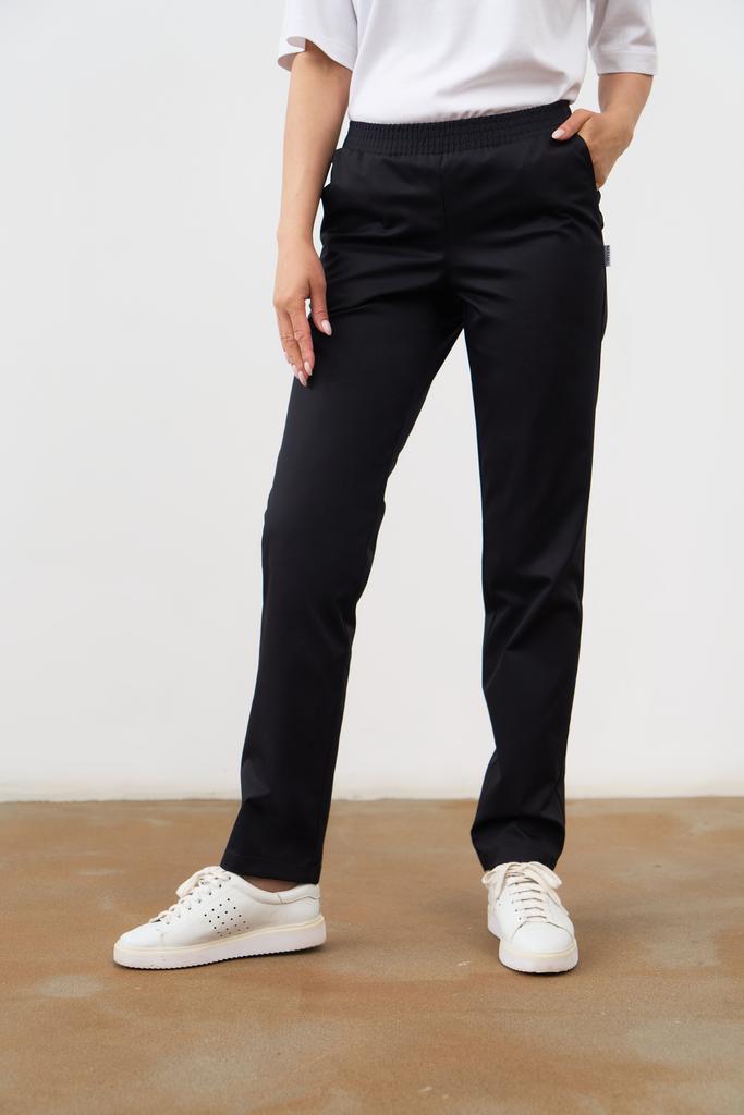 Брюки зауженные на поясе черные KL 310