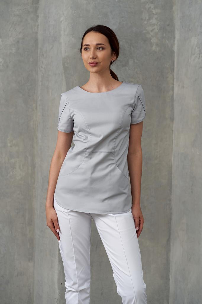 Блуза жемчужно серая KL 206