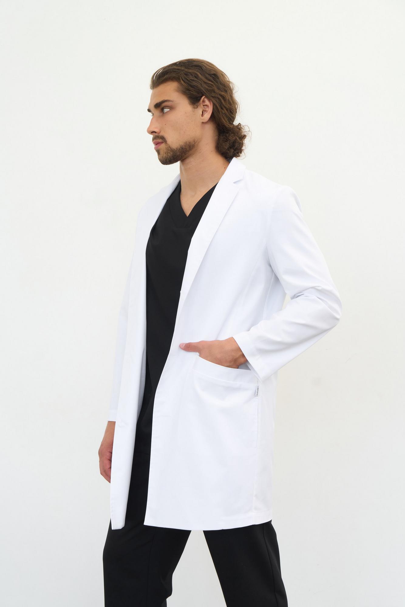 Халат классический белый KM 101