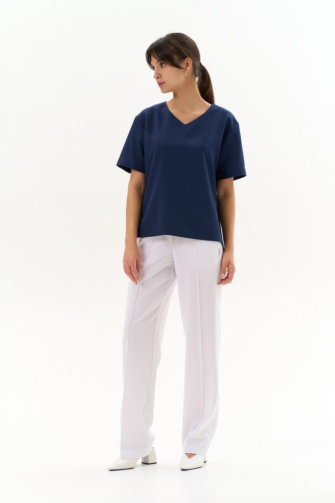 Прямые брюки со стрелками белые KL 315