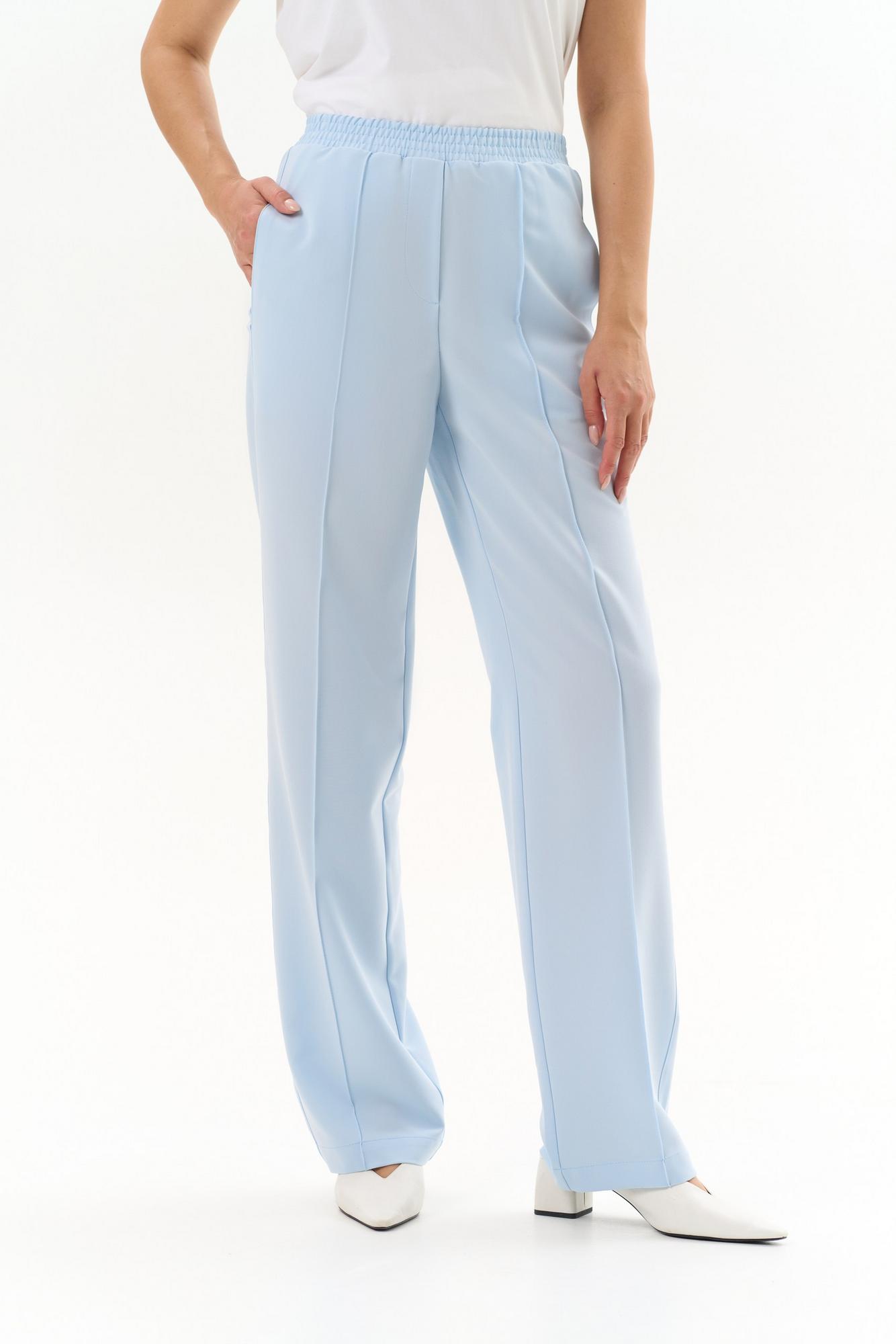Прямые брюки со стрелками голубые KL 315