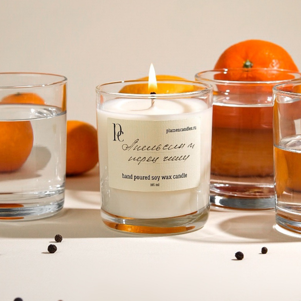 Свеча 185 мл | Апельсин и перец чили