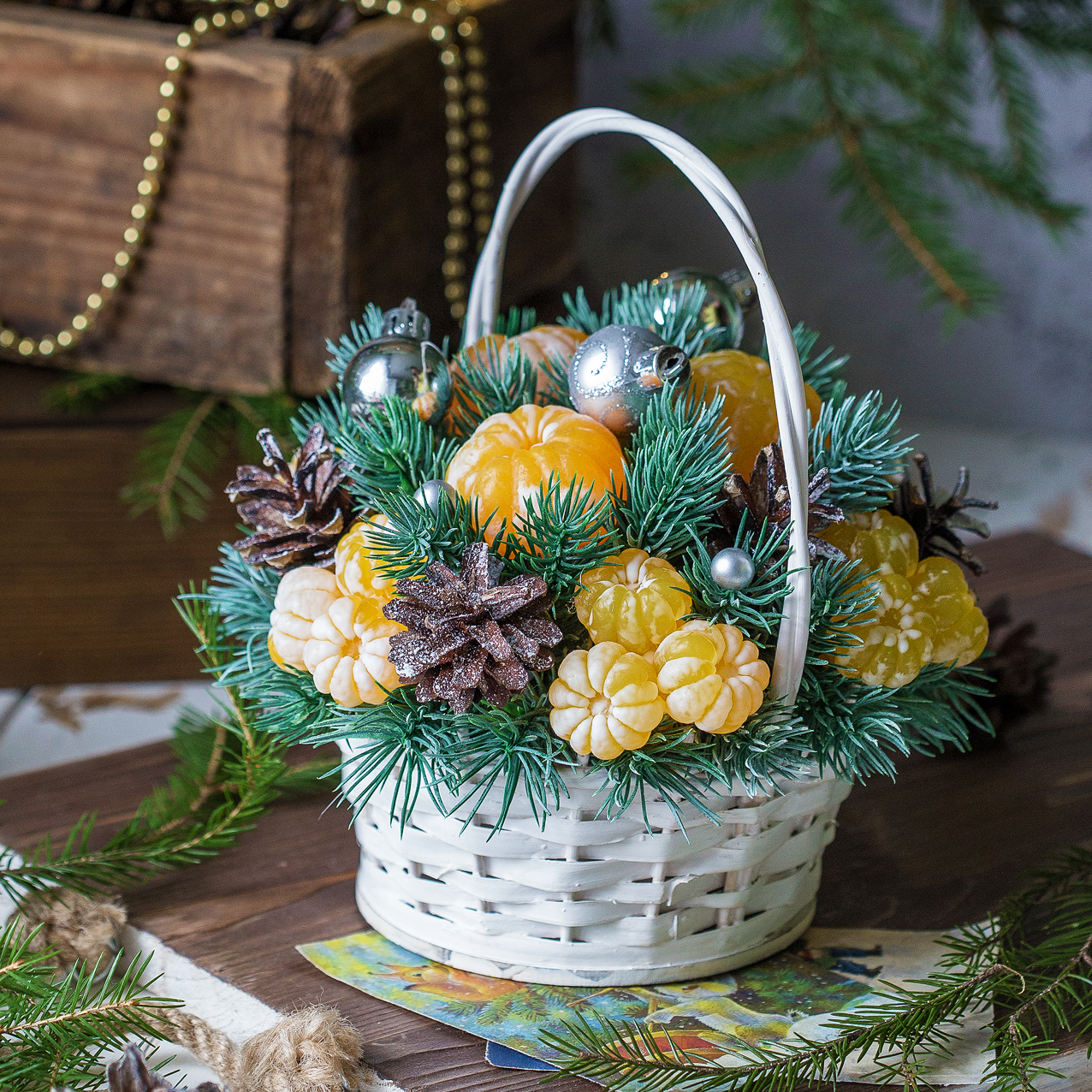 Корзина мандаринов - под заказ