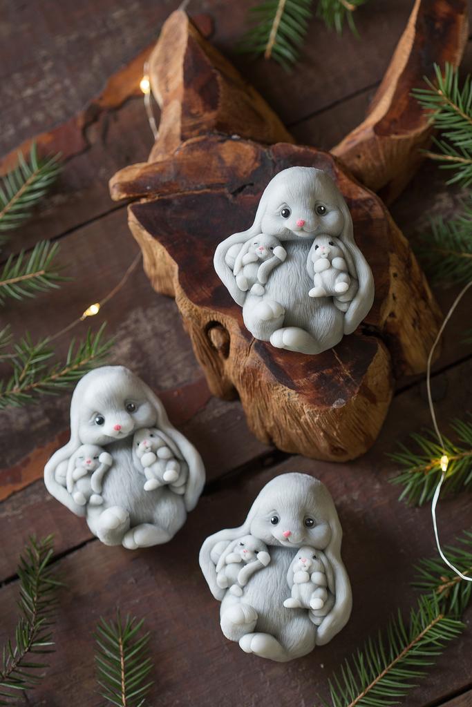 Зайка с зайчатами - под заказ