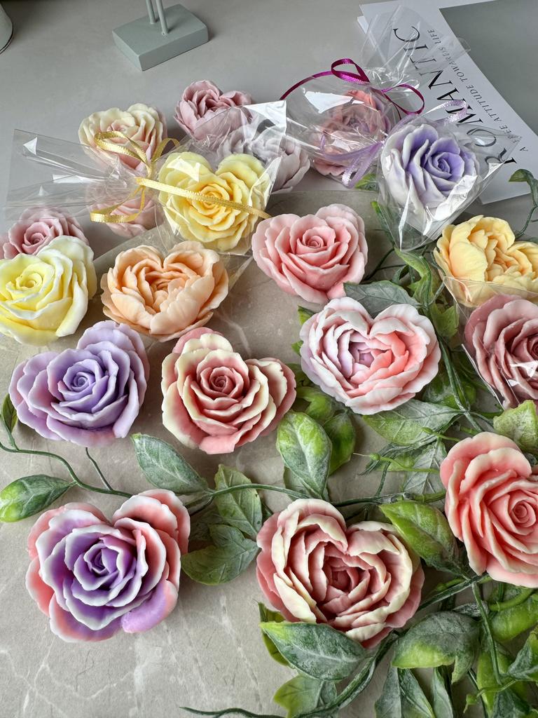 Розы и пионы сердечки - Под заказ