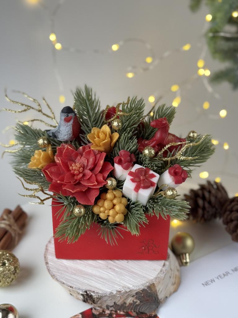 Конверт с пуансеттией