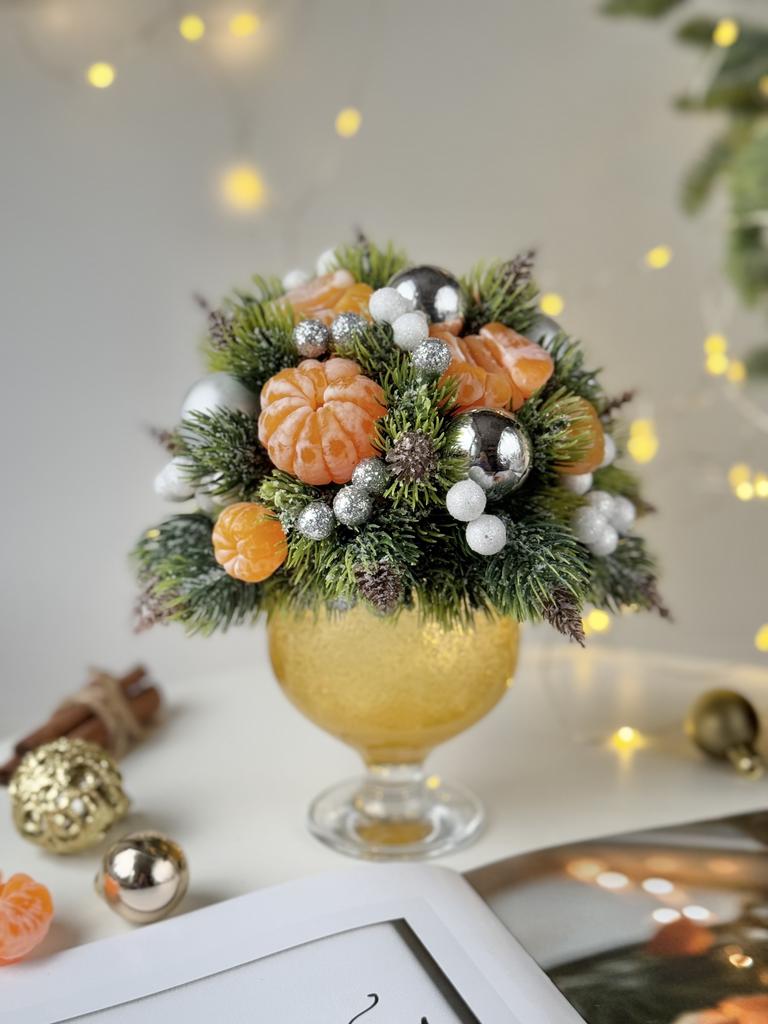 Новогодняя композиция "Мандариновая газировка"